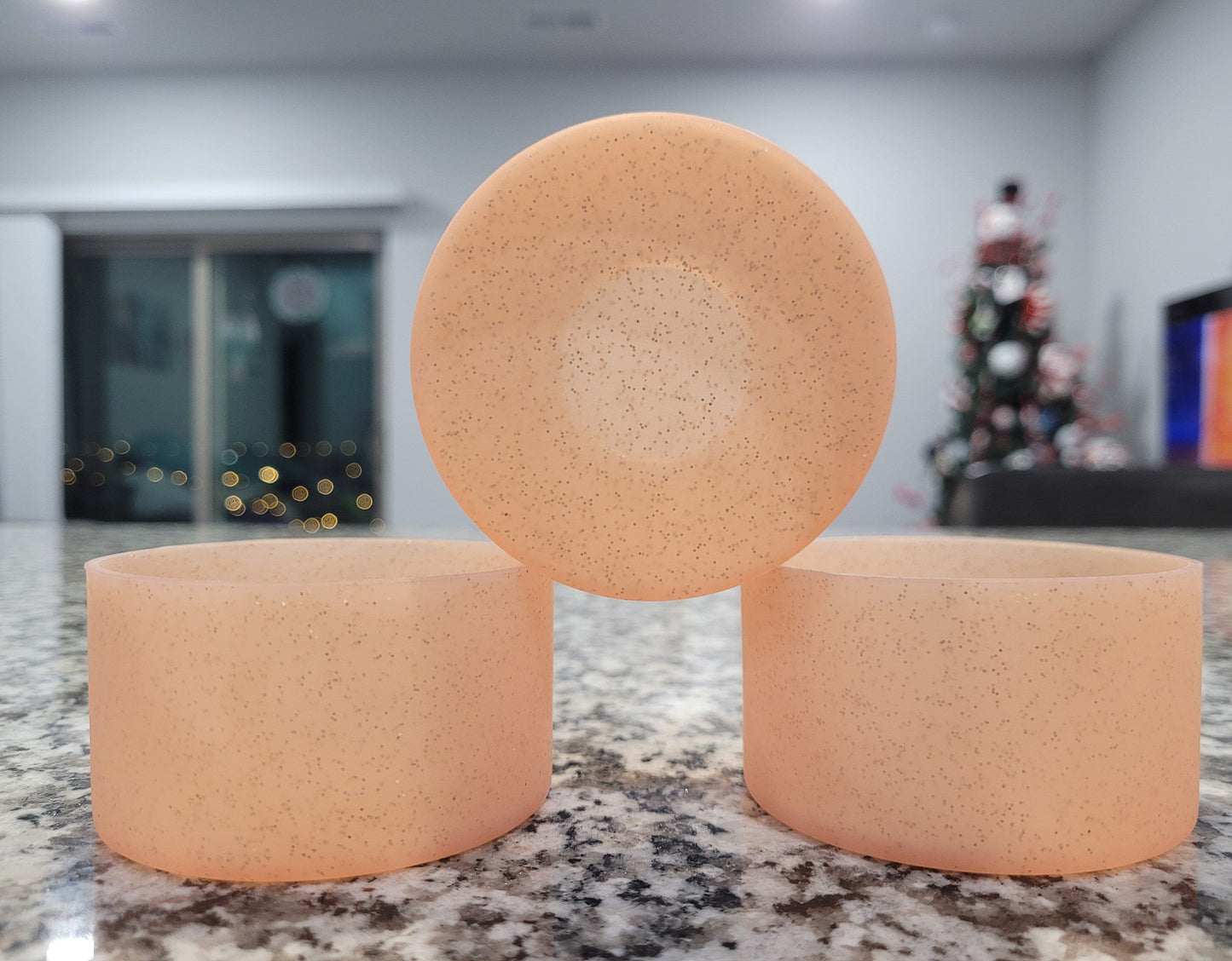 Best Beige Glitter silicone boot for tumbler