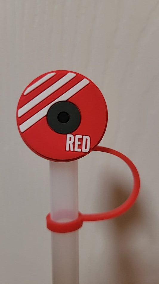 10MM TS Red Album Strawtopper for tumbler
