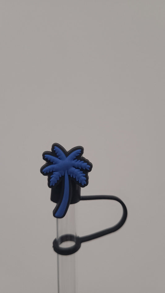 Blue Palm tree 10MM Strawtopper