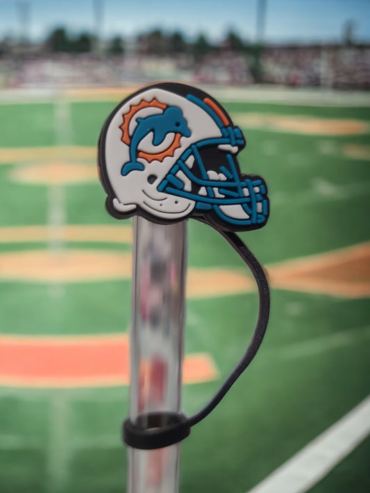 Miami Dolphins Silicone Strawtopper Tumblers