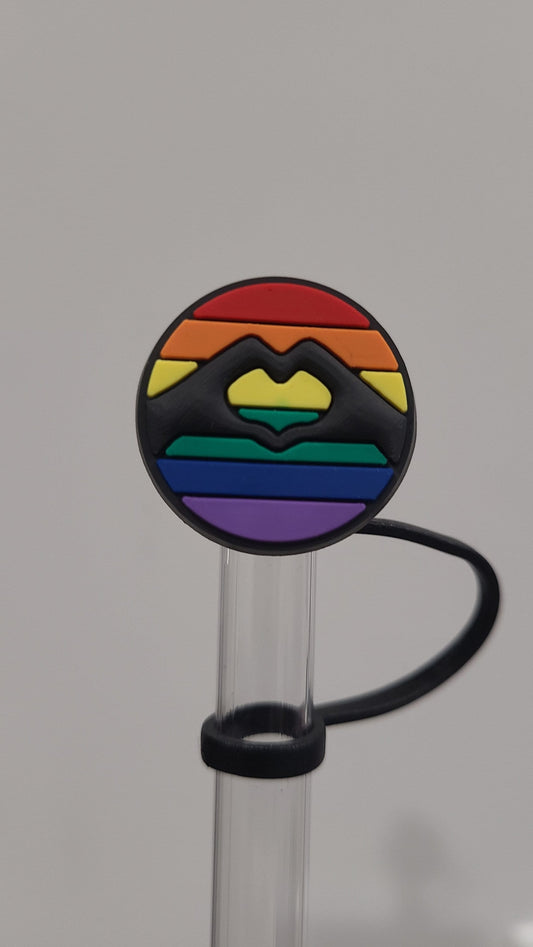 Love Wins Silicone Strawtopper for Tumblers