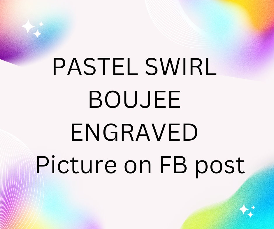 Pastel Swirl Boujee Engraved Silicone Boot Bumper Sleeve for Tumbler