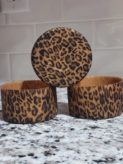 Chocolate Gold Glitter Cheetah Silicone Boot Bumper