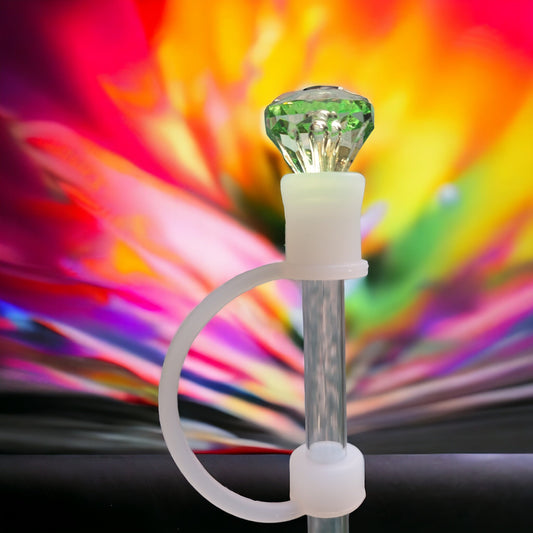 Neon Green 10MM  Diamond Strawtopper