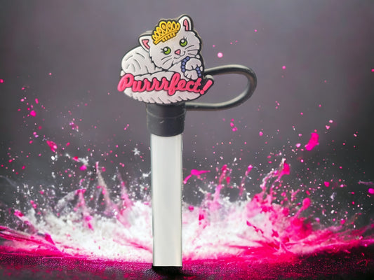 Purrrrfect Silicone Strawtopper for Tumblers