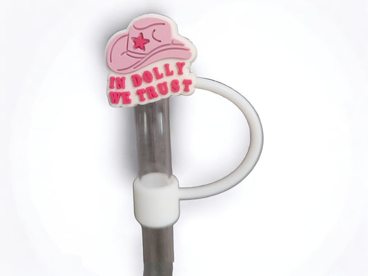 In Dolly We Trust 10MM Silicone Strawtopper