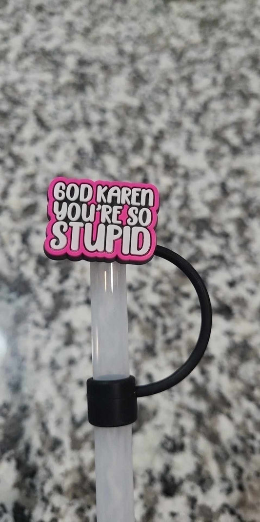 God Karen Silicone Strawtopper for Tumblers