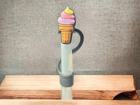 Ice Cream Swirl 10MM Silicone Strawtopper