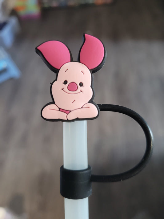 Cute Pig 10MM Silicone Strawtopper for Tumblers