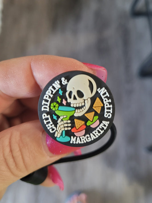 Chip Dippin' Marg Sippin 10MM SILICONE STRAWTOPPER