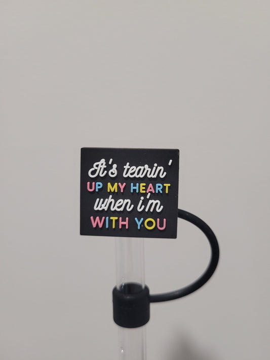 Tearin Up My Heart 10MM SILICONE STRAWTOPPER
