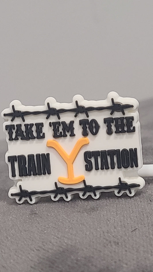 Train station 10MM SILICONE STRAWTOPPER