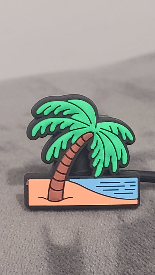 No shady beaches 10MM Silicone Strawtopper