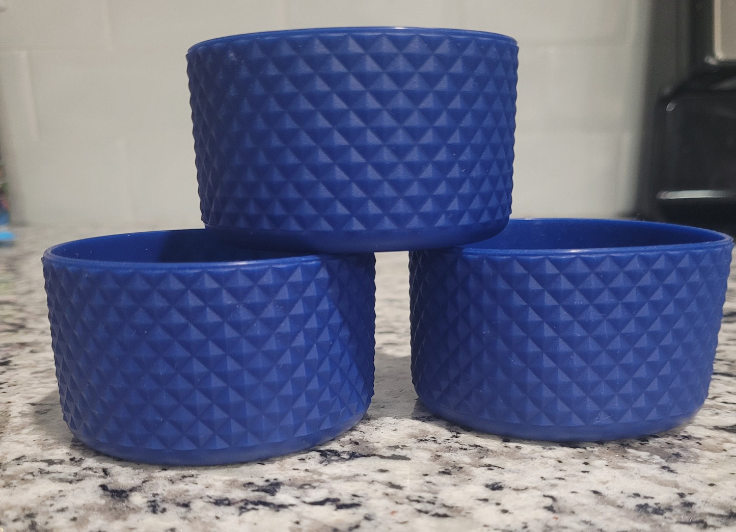Blue Studded Silicone Boot Bumper Sleeve for tumblers