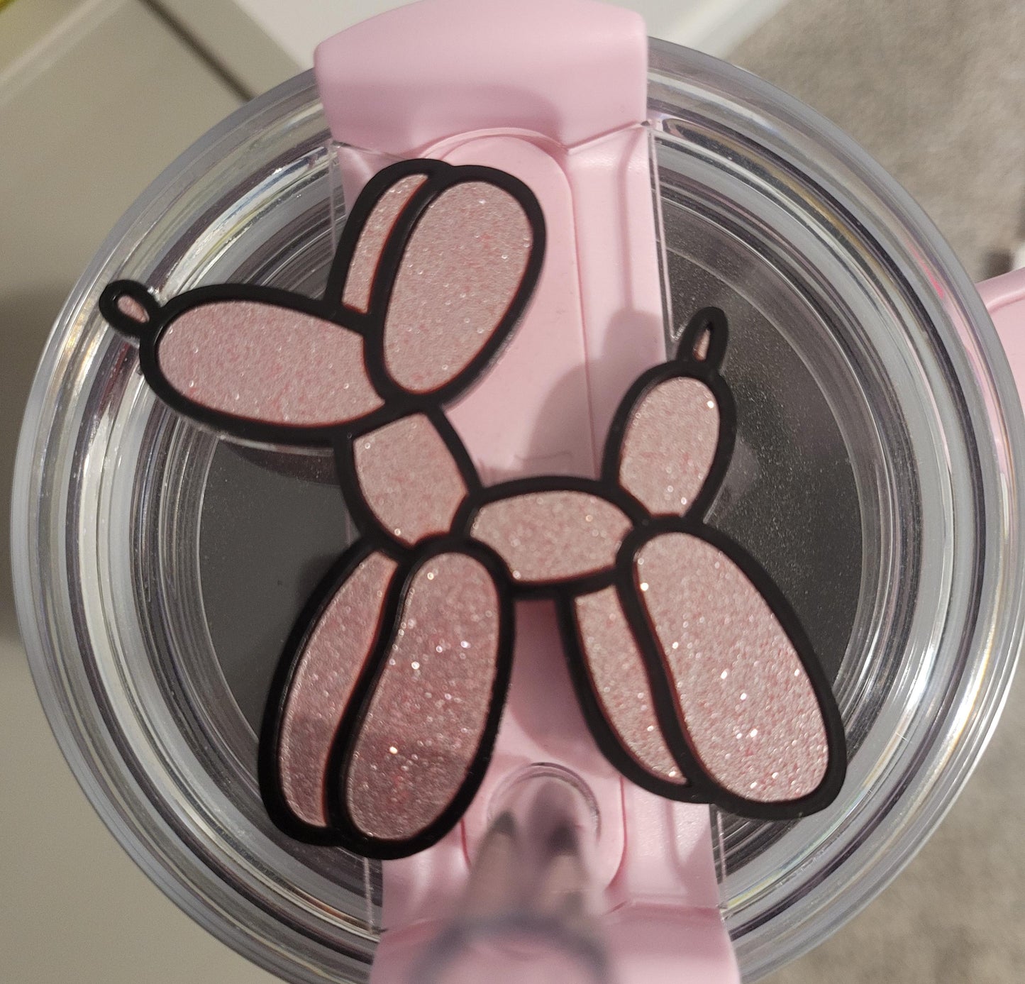 40oz. Pink Balloon Dog Tumbler Topper