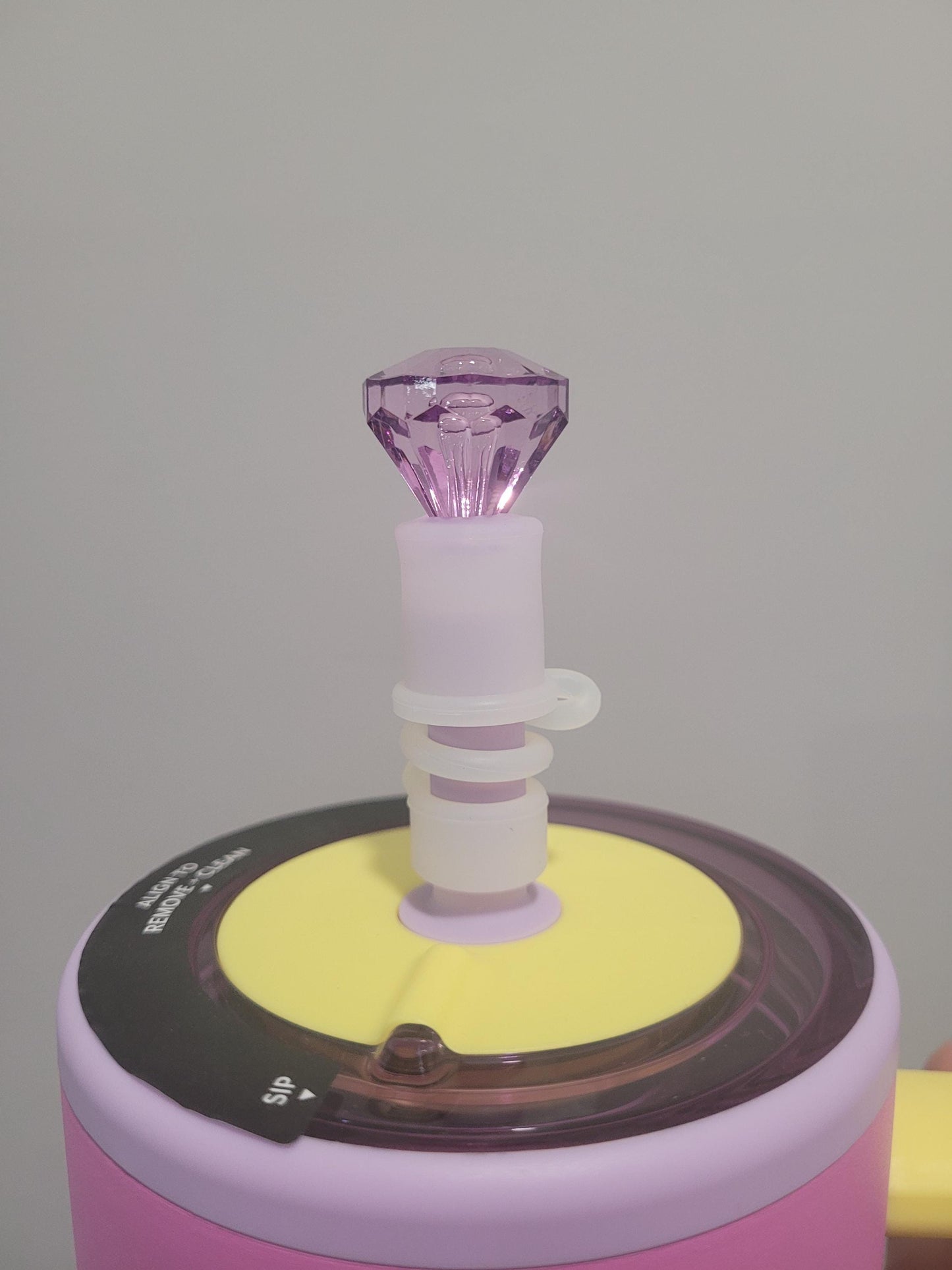 12MM Blingin Purple Silicone Strawtopper