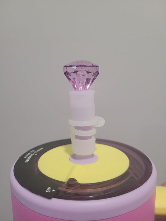 12MM Blingin Purple Silicone Strawtopper