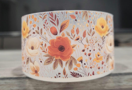 Neutral Floral Silicone Boot Bumper Sleeve for Tumblers
