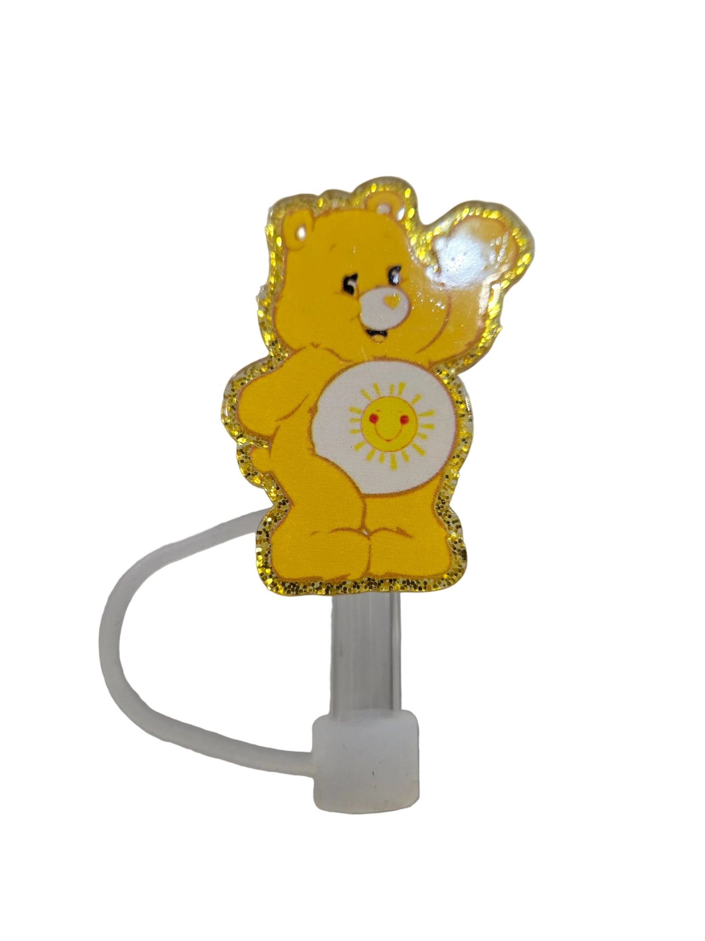 10MM ACRYLIC FUNSHINE CARE BEAR STRAWTOPPER
