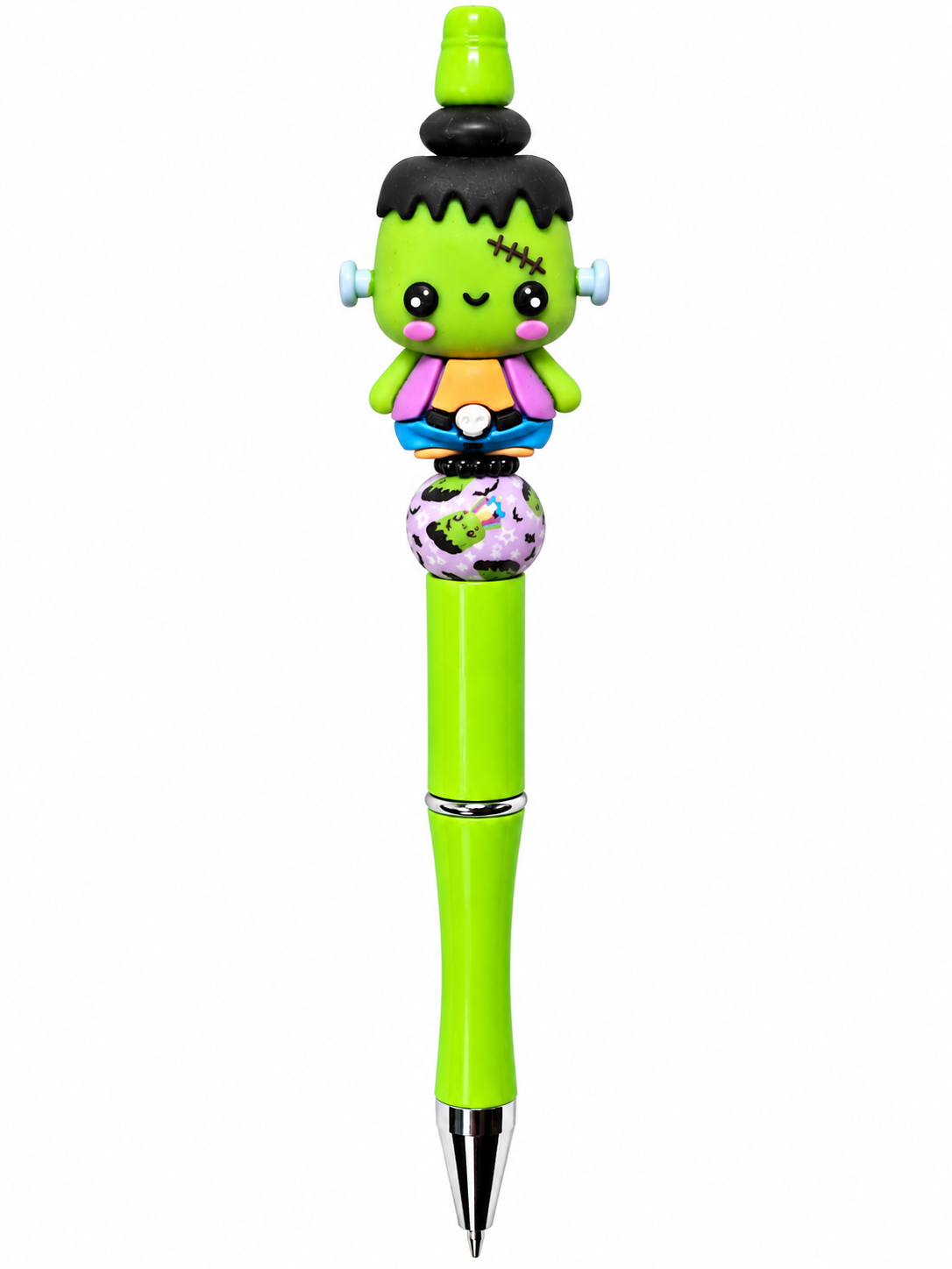 Cute Frankenstein Beaded Pen | Kawaii Halloween Pen