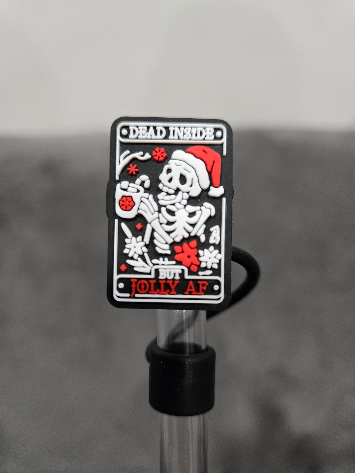 10MM DeadInsideButJollyAF Silicone Strawtopper
