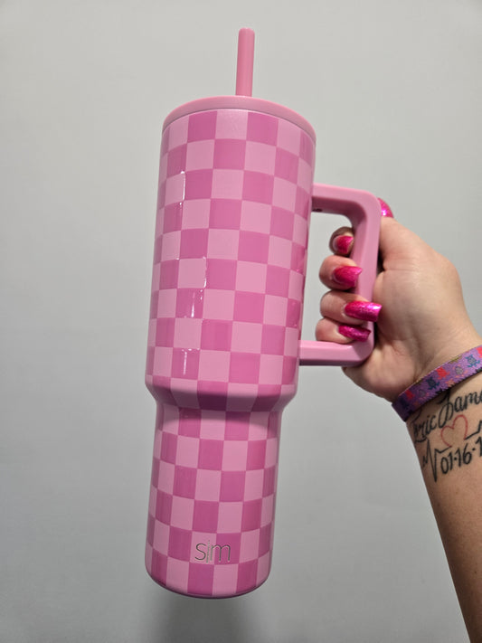 Simple Modern 40oz Pink Checkers