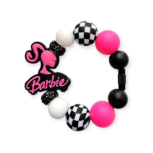 CheckeredBarbie Tumbler Handle Charm