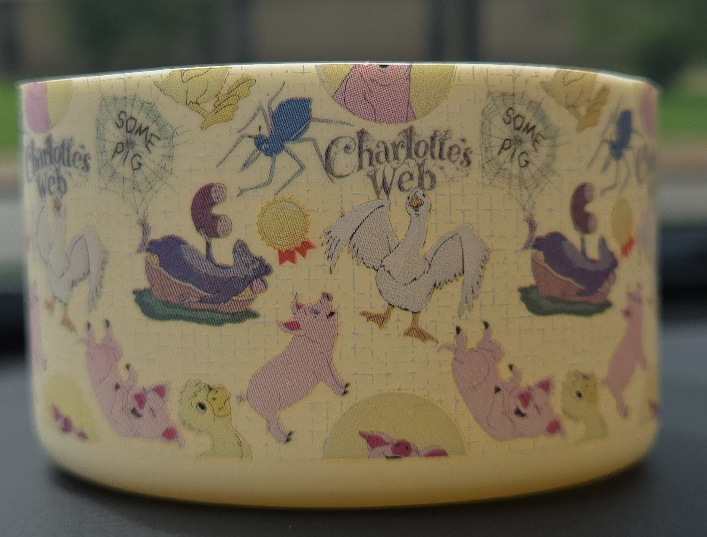 Charlotte's Web Silicone Boot Bumper Sleeve for Tumblers (Cream base)