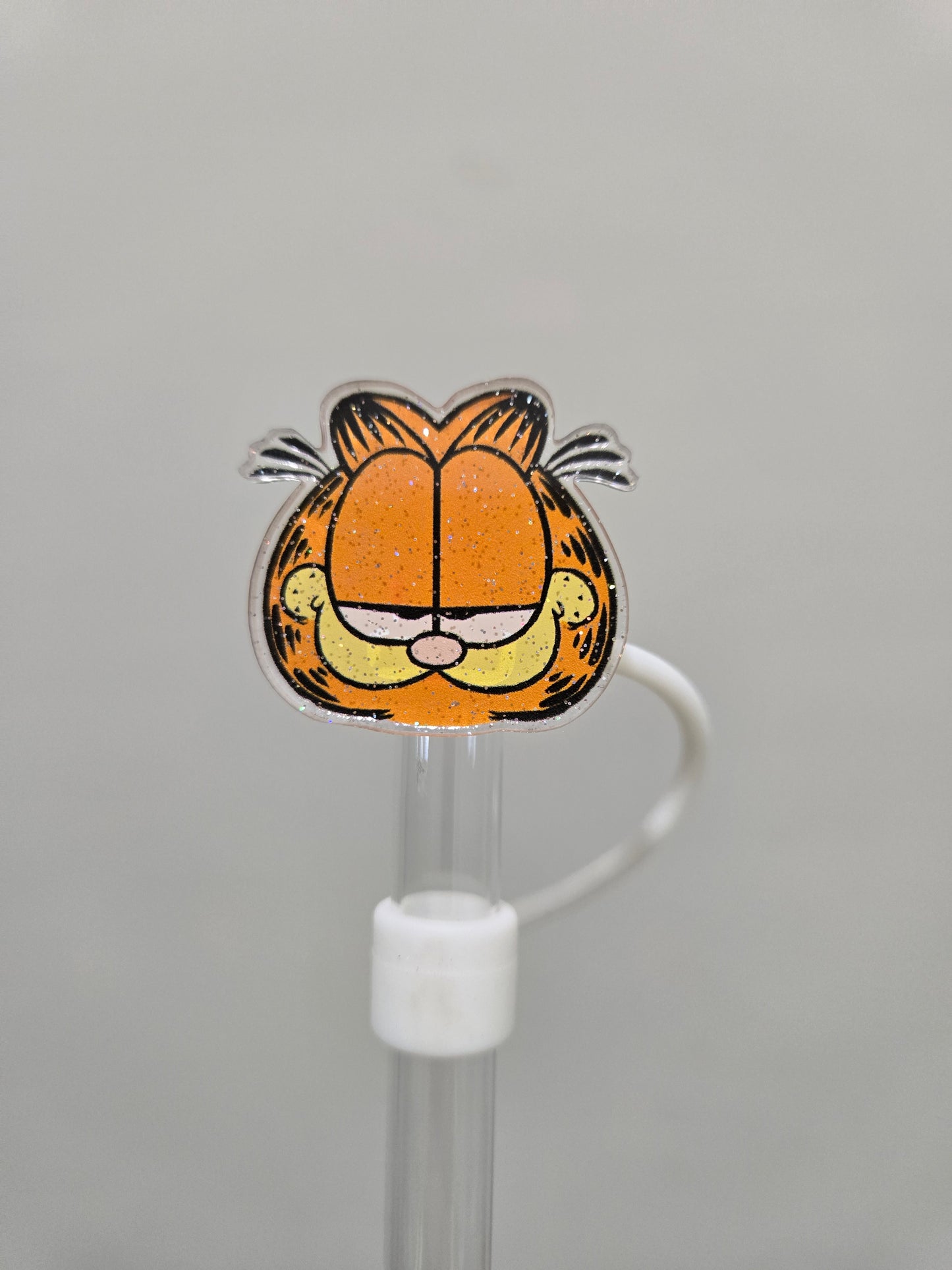 10MM GLITTER GARFIELD STRAWTOPPER