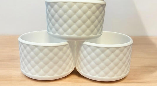 White Diamond Silicone Boot for Tumblers