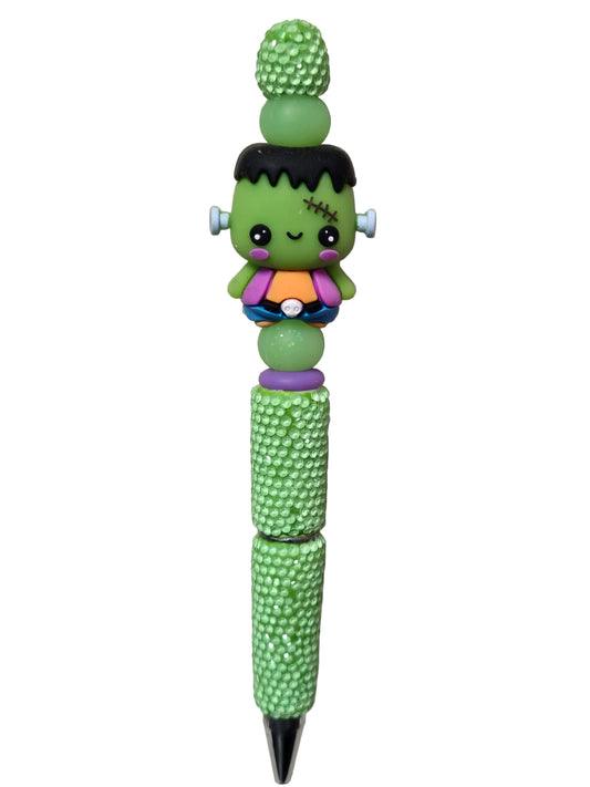 Frankie Goes Glam Green Bling Beaded Pen