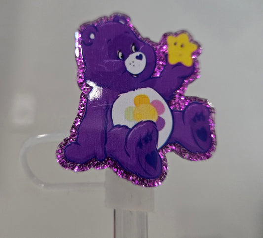 10MM ACRYLIC HARMONY CARE BEAR STRAWTOPPER