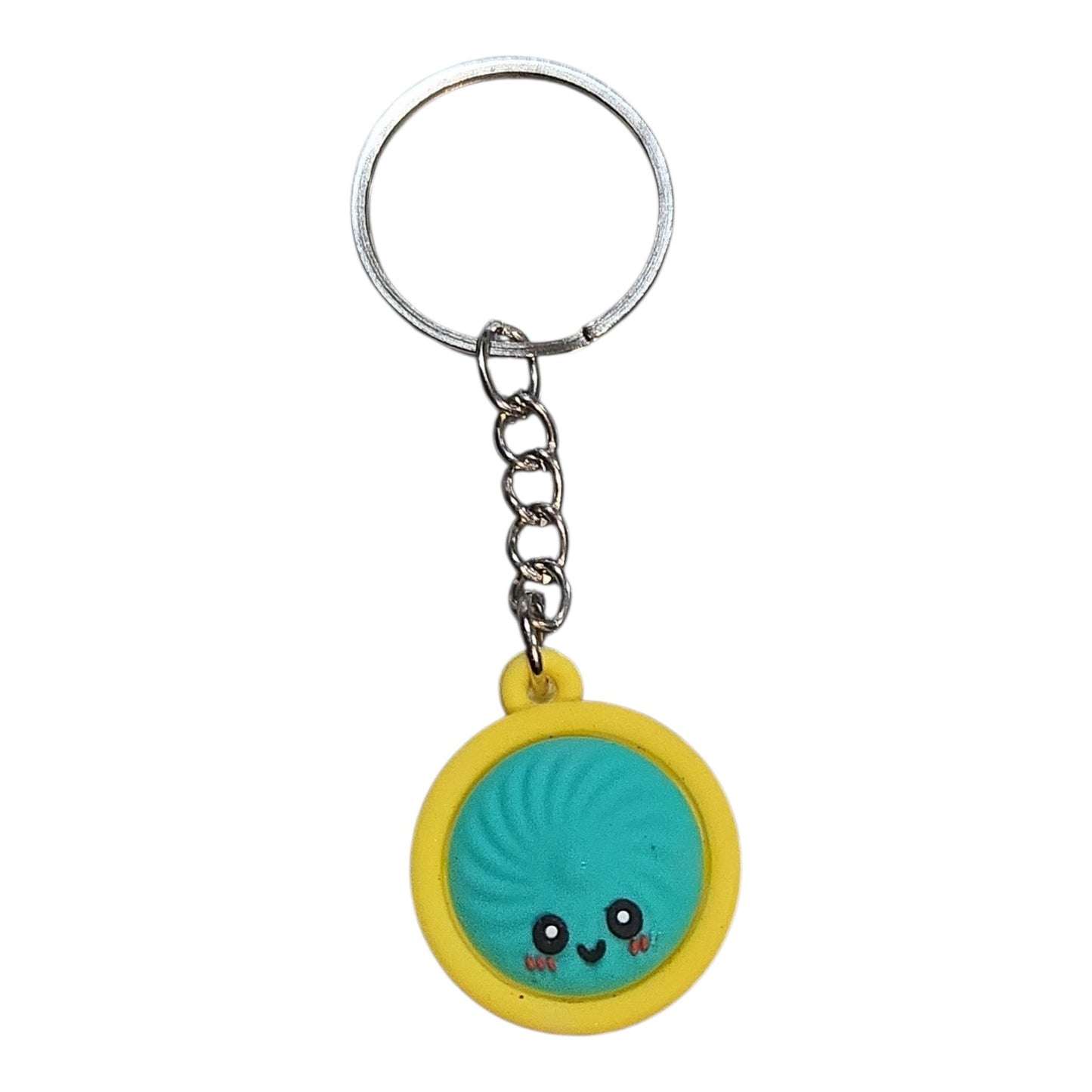 Smiley Teal Dumpling Keychain