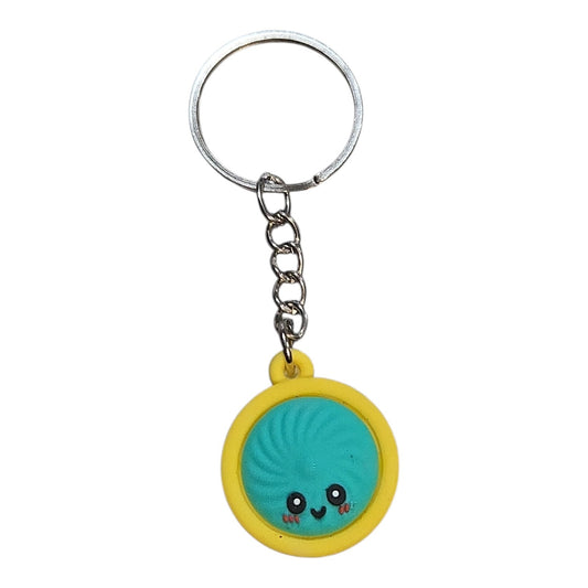 Smiley Teal Dumpling Keychain