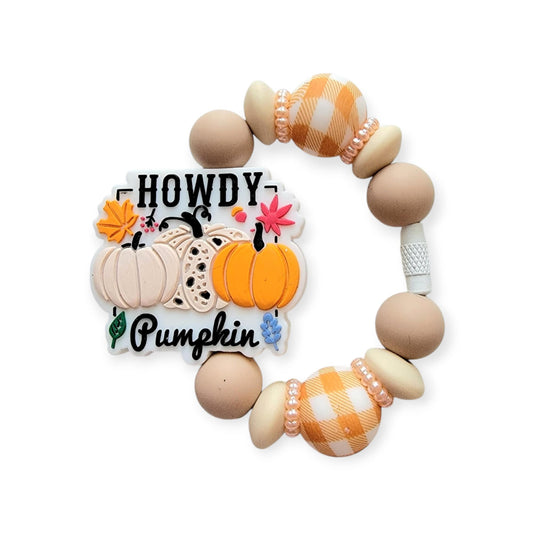 Howdy Pumpkin Handle Charm