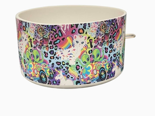 THE SALTY CHIC Lisa Frank Peace Aliens silicone tumbler boot with colorful leopard print and alien design FITS BRUMATE YETI STANLEY OWALA FROST BUDDY SIMPLE MODERN RTIC
