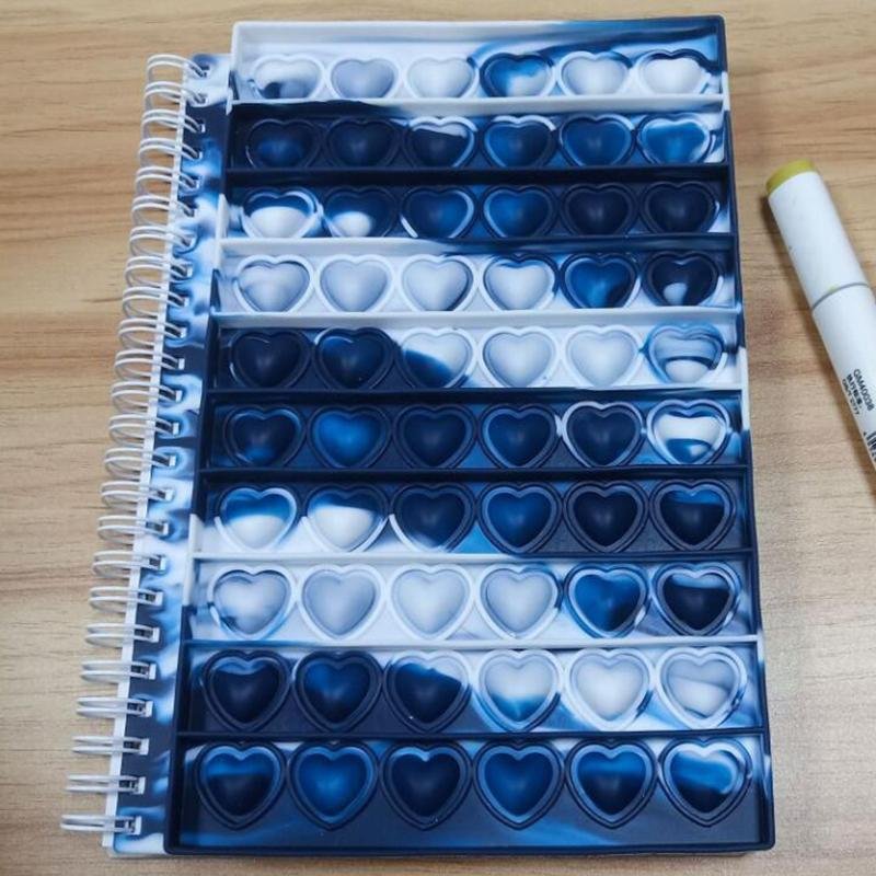 Valentine Heart Bubble Pop Fidget Spiral Notebook