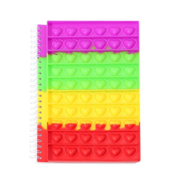 Valentine Heart Bubble Pop Fidget Spiral Notebook