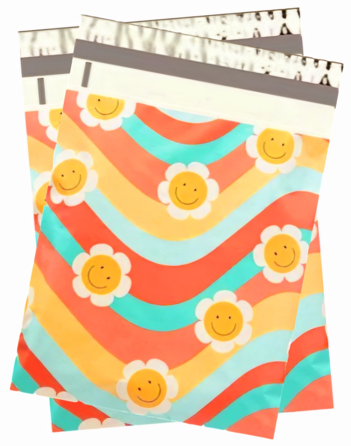 Wavy Daisy Poly Mailers Size 14x17 Spring Poly Mailers