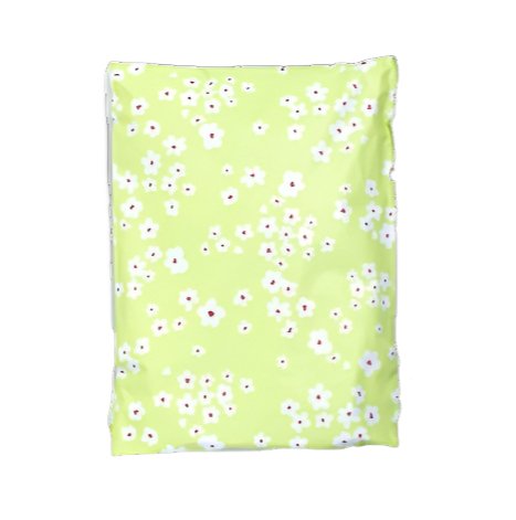 Wild Flowers Green Poly Mailers Size 10x13 Colorful Shipping Bags