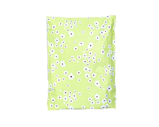 Wild Flowers Green Poly Mailers Size 6x9 Shipping Bags