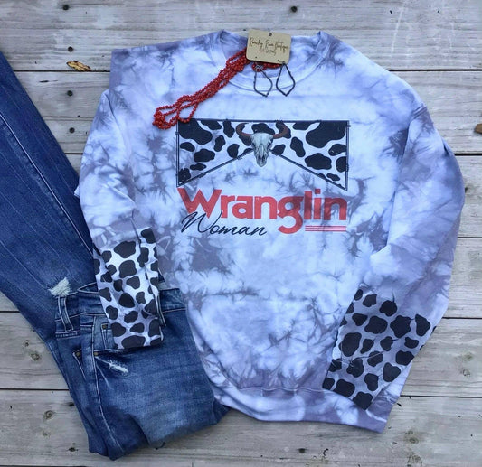 Wranglin Woman Western Graphic Trendy Sweatshirt