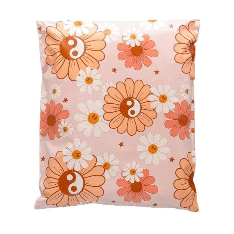 Yin Yang Daisy Poly Mailers Size 10x13 Shipping Bags